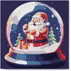 Image de Mini peinture au numéro : Boule à Neige et Père Noël  - toile tendue sur chassis FiguredArt-SFA204-Y