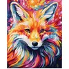 Image de Peinture au numÃ©ro : Renard ColorÃ© Abstrait  - sans chÃ¢ssis en bois