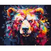 Image de Peinture au numéro : Ours Coloré Abstrait  - sans châssis en bois FiguredArt-FA10189