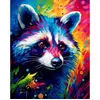 Image de Broderie diamant : Raton laveur ColorÃ© Abstrait - sans chassis en bois