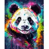 Image de Peinture au numéro : Panda Coloré Abstrait - toile tendue sur châssis FiguredArt-FA10207-Y