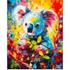 Image de Peinture au numÃ©ro : Koala ColorÃ© Abstrait - toile tendue sur chÃ¢ssis