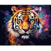 Image de Peinture au numéro : Tigre Coloré Abstrait - toile tendue sur châssis FiguredArt-FA10191-Y