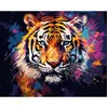Image de Peinture au numÃ©ro : Tigre ColorÃ© Abstrait - toile tendue sur chÃ¢ssis