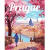 Image de Peinture au numéro : Affiche de voyage Prague en fleurs  - sans châssis en bois FiguredArt-FA10263