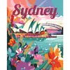 Image de Peinture au numéro : Affiche de voyage Sydney  - toile tendue sur châssis FiguredArt-FA10265-Y