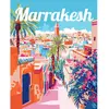 Image de Peinture au numéro : Affiche de voyage Marrakech  - toile tendue sur châssis FiguredArt-FA10258-Y