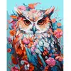 Image de Peinture au numéro : Hibou coloré en fleurs  - toile tendue sur châssis FiguredArt-FA10233-Y