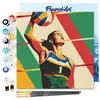 Image de Mini peinture au numéro : Affiche sportive Volley  - toile tendue sur chassis FiguredArt-SFA264-Y