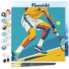 Image de Mini peinture au numéro : Affiche sportive Tennis  - toile tendue sur chassis FiguredArt-SFA263-Y
