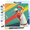 Image de Mini peinture au numéro : Affiche sportive Golf  - toile tendue sur chassis FiguredArt-SFA260-Y