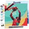 Image de Mini peinture au numéro : Affiche sportive Basket  - toile tendue sur chassis FiguredArt-SFA255-Y