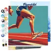 Image de Mini peinture au numéro : Affiche sportive Athletisme  - toile tendue sur chassis FiguredArt-SFA253-Y