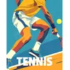 Image de Peinture au numéro : Affiche sportive Tennis  - sans châssis en bois FiguredArt-FA10292