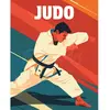 Image de Peinture au numéro : Affiche sportive Judo  - sans châssis en bois FiguredArt-FA10289