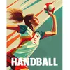 Image de Peinture au numéro : Affiche sportive Handball  - sans châssis en bois FiguredArt-FA10288