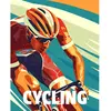 Image de Peinture au numéro : Affiche sportive Cyclisme  - sans châssis en bois FiguredArt-FA10284