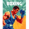 Image de Peinture au numéro : Affiche sportive Boxe  - sans châssis en bois FiguredArt-FA10283