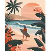 Image de Peinture au numéro :  Vagues du soir - toile tendue sur châssis FiguredArt-FA10309-Y