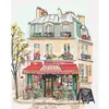 Image de Peinture au numÃ©ro : Aquarelle CafÃ© La Vie Douce - toile tendue sur chÃ¢ssis