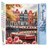 Image de Peinture au numÃ©ro : Vue du Canal Ã  Amsterdam - sans chassis en bois