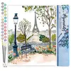 Image de Peinture au numéro : Aquarelle Jardin de Paris - sans chassis en bois FA10524