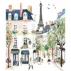 Image de Peinture au numÃ©ro : Aquarelle Rue de Paris - toile tendue sur chÃ¢ssis