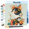 Image de Mini Peinture au numéro : Chat Floral en Kimono - toile tendue sur châssis SFA313-Y
