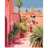 Image de Peinture au numÃ©ro : Vue sur une ville marocaine - Toile tendue sur chÃ¢ssis