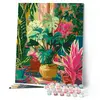 Image de Peinture au numéro : Jardin tropical intérieur - sans châssis en bois FA10636