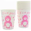 Image de Lot de 10 Gobelets Baby Shower GIRL en carton 25 cl FM1123ASS