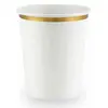 Image de Paquet de 6 Gobelets en carton, BLANC avec liseré or 2442BL