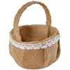 Image de Grand PANIER en Jute et Dentelle 20cm 6916NA