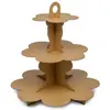 Image de Présentoir 3 étages en carton 34cm, Kraft 10344AF