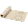 Image de Chemin de table Palmier floqué en Lin, Champagne brillant 77749AF