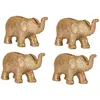 Image de Set de 4 Marque-places résine pailletée OR 7cm Eléphant 78860AF
