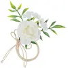 Image de Lot de 4 Ronds de serviettes Rose et Jasmin 91986AF
