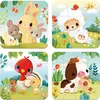 Image de Malette de 4 petits puzzles Animaux de la ferme (6 à 16 pièces)