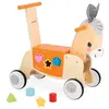 Image de Porteur en bois Ane avec boite à forme