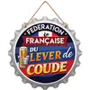 Image de Plaque Capsule Fédération Lever de coude, ronde en métal 3D ˜ 30cm CD5696