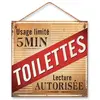 Image de Plaque métal Toilettes Usage Limité 20x20cm CD5929