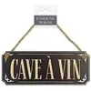 Image de Plaque en bois CAVE A VIN 19,5cm CD7278