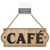 Image de Plaque en bois CAFé 19,5cm CD7280