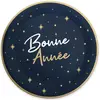 Image de Paquet de 6 Assiettes Bonne Année rondes en carton 23cm CD8561