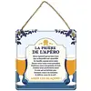 Image de Plaque métal PRIERE DE L'APERO 20x20cm CD9169V01