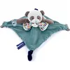 Image de Doudou plat avec marionnette à doigt Panda Les petits Futés (30 cm)