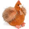 Image de Peluche poule orange Les Poulettes Champêtres Chics (20 cm)