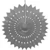 Image de Eventail alvéolé gris 53 cm FETE-50257