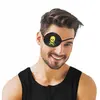 Image de Cache-oeil pirate tissu satiné noir/or, adulte FETE-86227