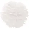 Image de Boule Pompon Papier De Soie Blanche 40 cm FETE-50240